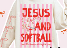 Load image into Gallery viewer, Jesus & Softball Adult Shirt