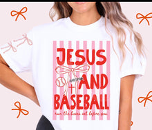 Load image into Gallery viewer, Jesus & Baseball Adult Shirt
