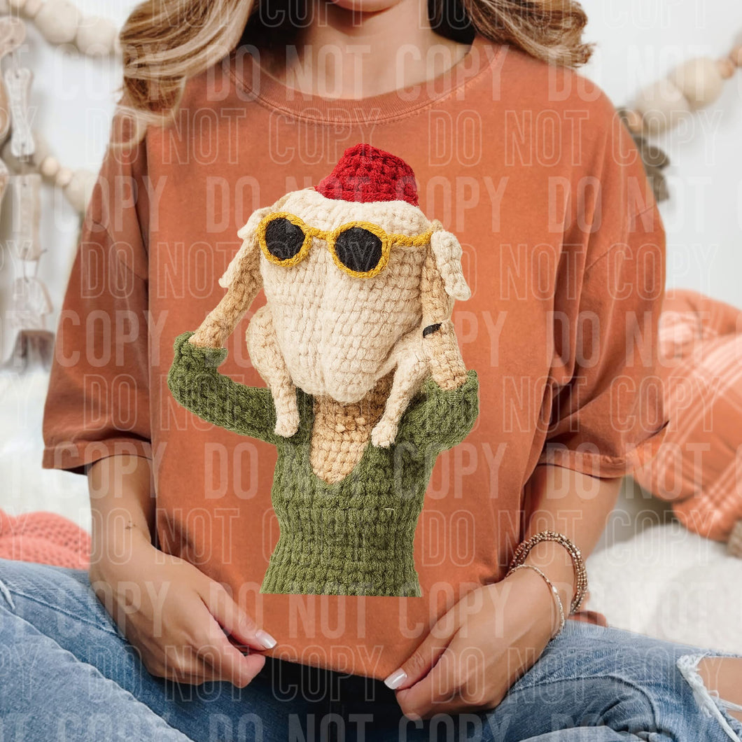 Friends Turkey Faux Yarn Shirt Adult