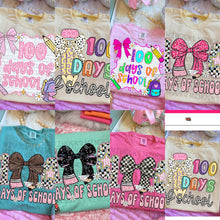 Load image into Gallery viewer, 100 days of school GIRL-YOUTH shirt
