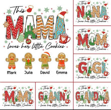 Load image into Gallery viewer, Custom Christmas &quot;NAME&quot; Loves her little cookies Adult Shirt
