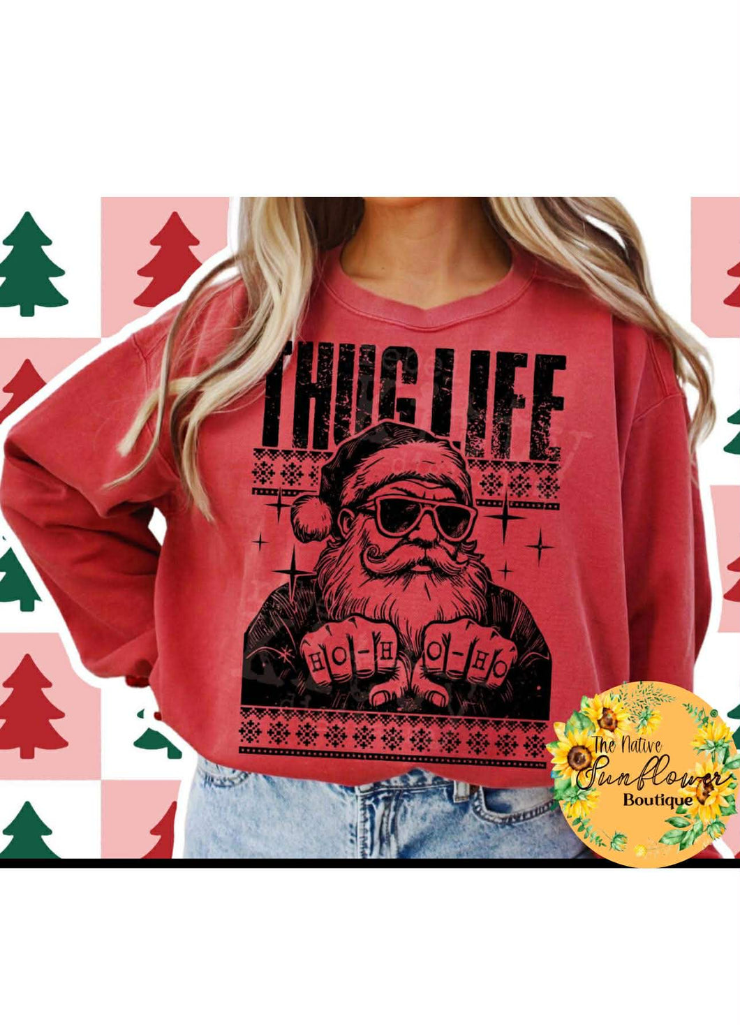 Thug Life Black Font Adult Shirt