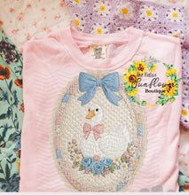 Load image into Gallery viewer, Faux Quilted Patchwork Goose Adult Shirt
