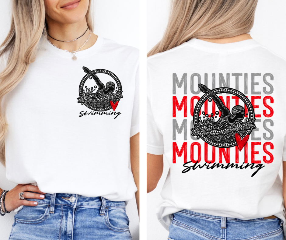 Mounties  Swimming FRONT AND BACK-adult