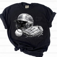 Load image into Gallery viewer, Baseball Helmet/Glove/Ball Illuminate Adult Shirt
