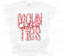 Load image into Gallery viewer, Southmont Mounties Plaid Lettering Adult Shirt
