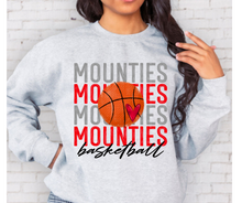 Load image into Gallery viewer, MOUNTIES basketball (black writing)  ADULT

