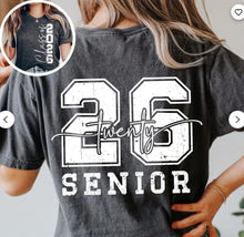 Load image into Gallery viewer, Class of 2026 Senior White Text  Adult Shirt
