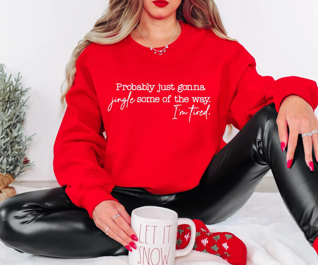 Jingle Some Of The Way White Writing Shirt Adult