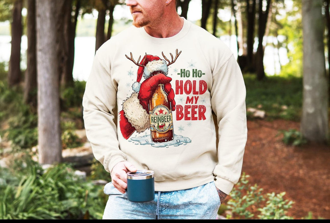 Ho Ho Hold My Beer Adult Shirt
