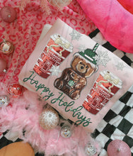 Load image into Gallery viewer, Happy Holidays Starbs faux sequins Adult Shirt
