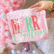 Load image into Gallery viewer, Merry Christmas Snowflake Adult Shirt
