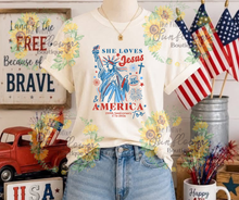 Load image into Gallery viewer, 250th anniversary SHE LOVES JESUS &amp; AMERICA TOO Adult Shirt
