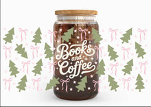 Load image into Gallery viewer, Books and Coffee Glass Cup
