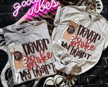Load image into Gallery viewer, CUSTOM NEVER BROKE MY HEART Adult Shirt
