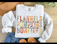 Load image into Gallery viewer, FLANNELS PUMPKINS BONFIRES ADULT
