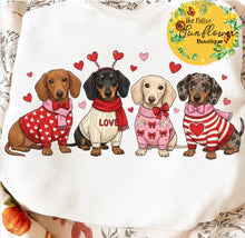 Load image into Gallery viewer, Dachshund Valentines  Adult Shirt
