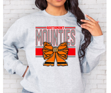 Load image into Gallery viewer, Southmont Mounties Basketball bow ADULT
