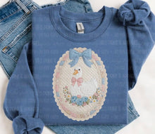 Load image into Gallery viewer, Faux Quilted Patchwork Goose Adult Shirt
