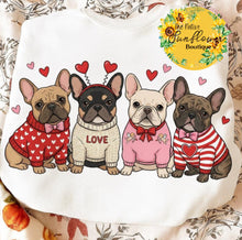 Load image into Gallery viewer, Frenchie Valentines  Adult Shirt
