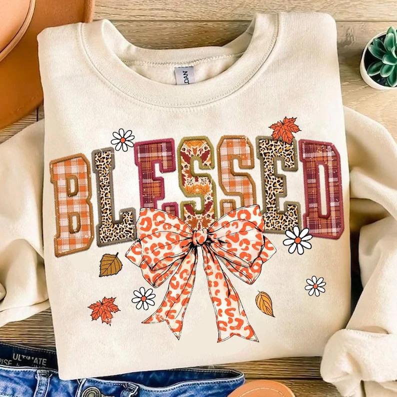BLESSED ORANGE LEOPARD BOW ADULT