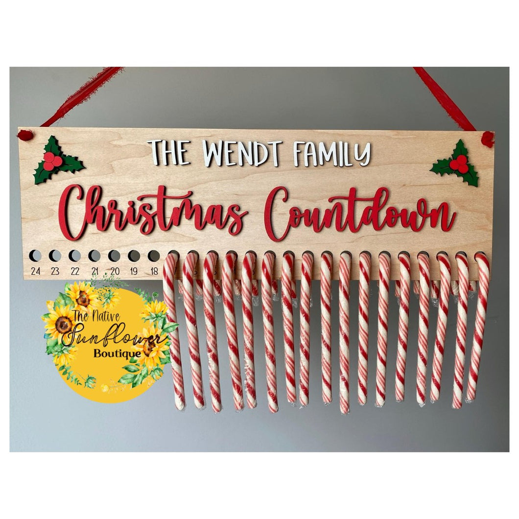 Family Candy Cane Countdown