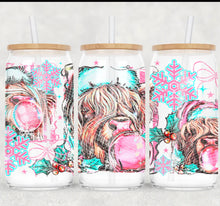 Load image into Gallery viewer, Highland Bubble Gum Glass Cup
