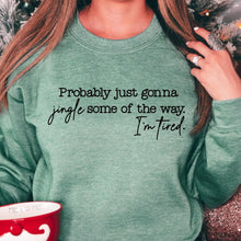 Load image into Gallery viewer, Jingle Some Of The Way Black Writing Shirt Adult
