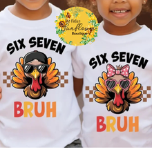 Load image into Gallery viewer, 6 7 Bruh  Turkey Youth Shirt
