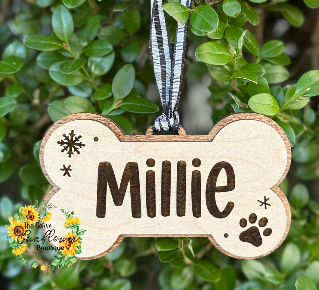 Personalized Dog Bone Ornament
