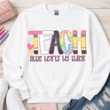 Load image into Gallery viewer, Teach little hearts, big things Adult Shirt

