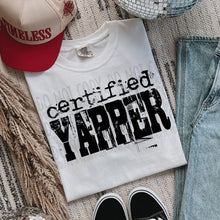 Load image into Gallery viewer, Certified Yapper Black Text Adult Shirt
