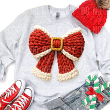 Load image into Gallery viewer, Santa Bow  Faux Yarn Toddler Shirt
