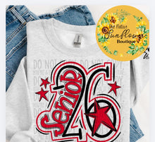 Load image into Gallery viewer, 26 Senior Red &amp; Black  Adult Shirt
