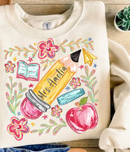 Load image into Gallery viewer, Custom Name Floral Teacher Adult Shirt
