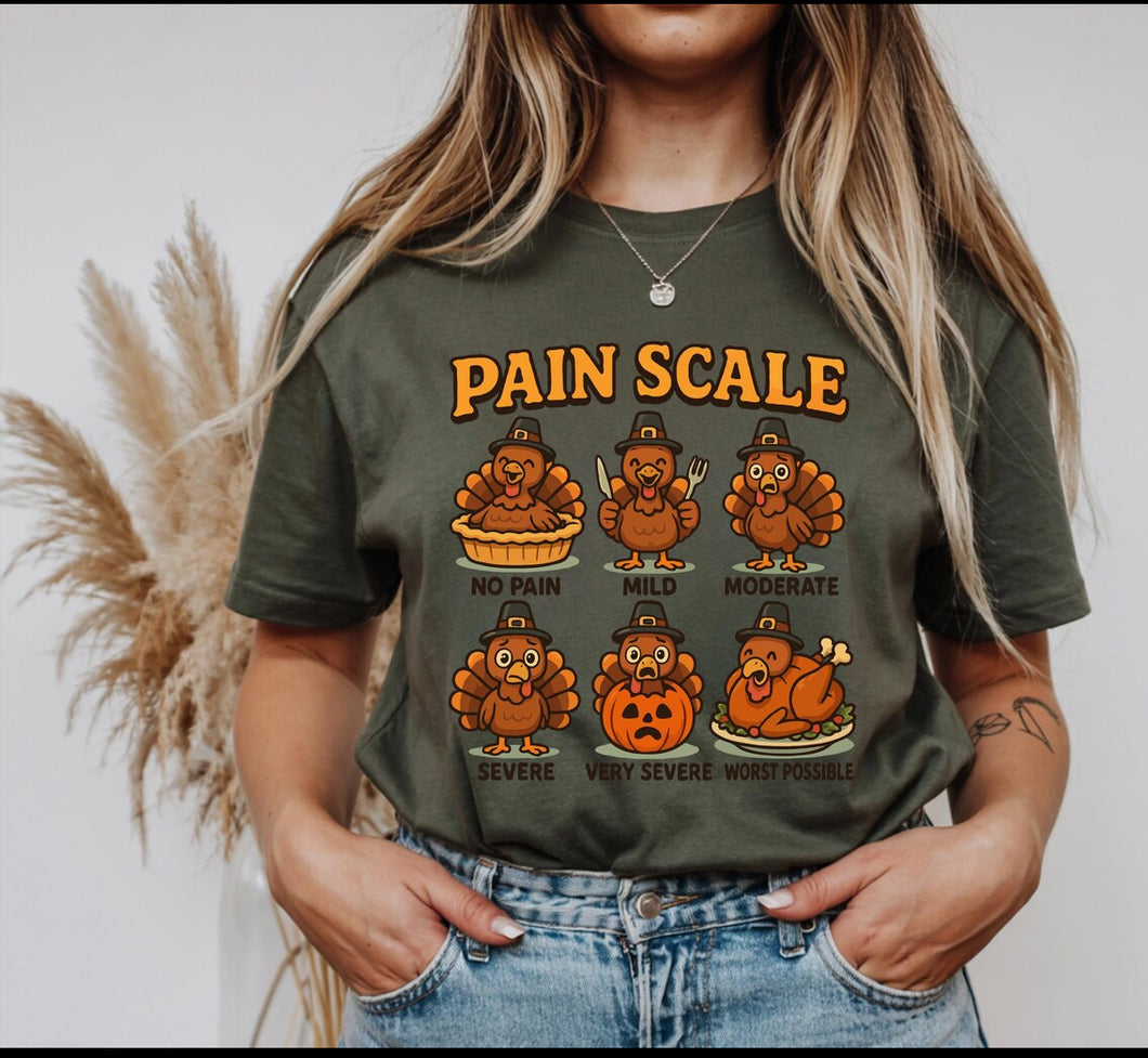 Turkey Pain Scale Adult Shirt