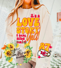 Load image into Gallery viewer, T- SWIFT LOVE STORY LOGO SLEEVE ADULT
