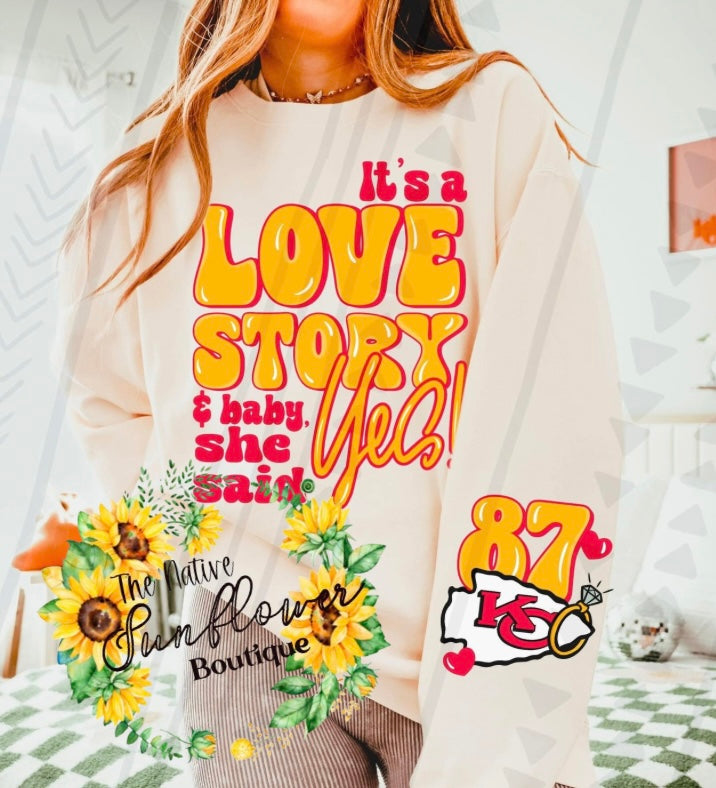 T- SWIFT LOVE STORY LOGO SLEEVE ADULT