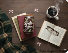 Load image into Gallery viewer, Books and Coffee Glass Cup
