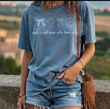 Load image into Gallery viewer, Just a cool mom who loves Jesus Adult Shirt
