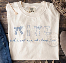 Load image into Gallery viewer, Just a cool mom who loves Jesus Adult Shirt
