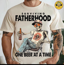 Load image into Gallery viewer, Surviving fatherhood one beer at a time  Adult Shirt
