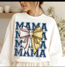 Load image into Gallery viewer, Distressed Mama Softball &amp; Baseball Adult Shirt
