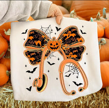 Load image into Gallery viewer, Halloween Stethoscope Bow
