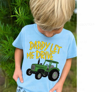 Load image into Gallery viewer, Daddy Let Me Drive yellow Toddler Shirt
