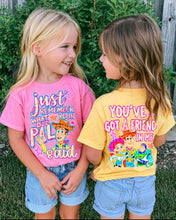 Load image into Gallery viewer, TOY S Pink TEXT YOUTH TEE
