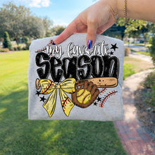 Load image into Gallery viewer, My Favorite Season (softball) Adult Shirt
