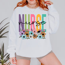 Load image into Gallery viewer, Floral Nurse Adult Shirt
