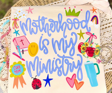 Load image into Gallery viewer, Motherhood is my ministry Adult Shirt
