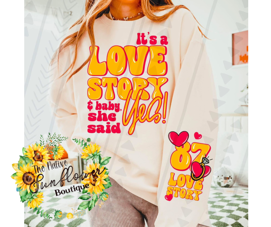 T- SWIFT LOVE STORY *NO* LOGO SLEEVE ADULT